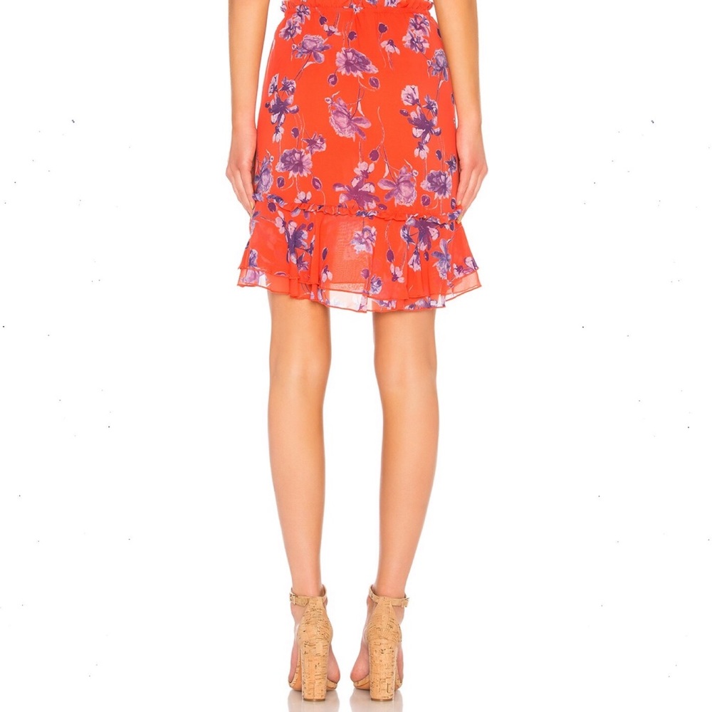 House of Harlow x Revolve Ariani Skirt Crimson Floral Size XS - Picture 3 of 8